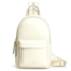 Leather Sling Bag with RFID Blocking, Crossbody Backpack Purse for Travel